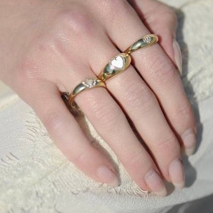 Emma 14k Heart Ring