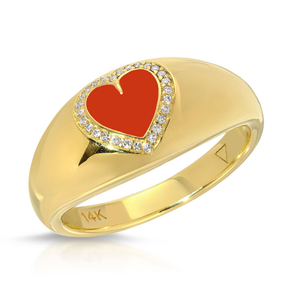 Soria 14k Gold Heart Ring