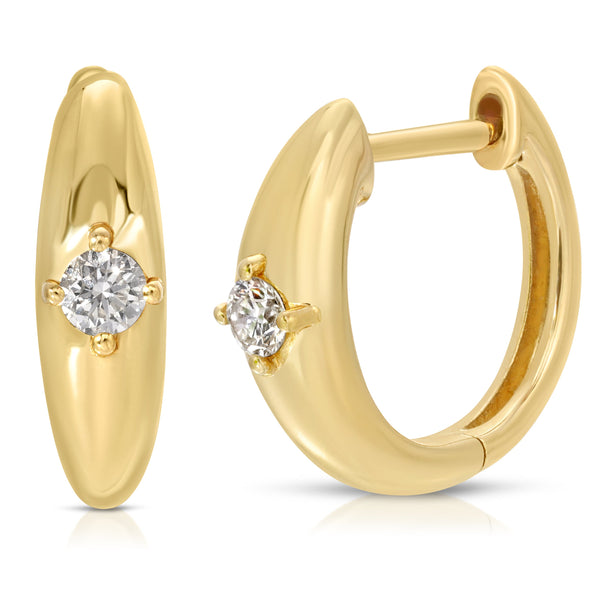 Gypsite 14K Diamond Hoops