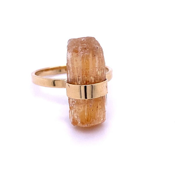 Citrine 14k Bezel Wrapped Ring