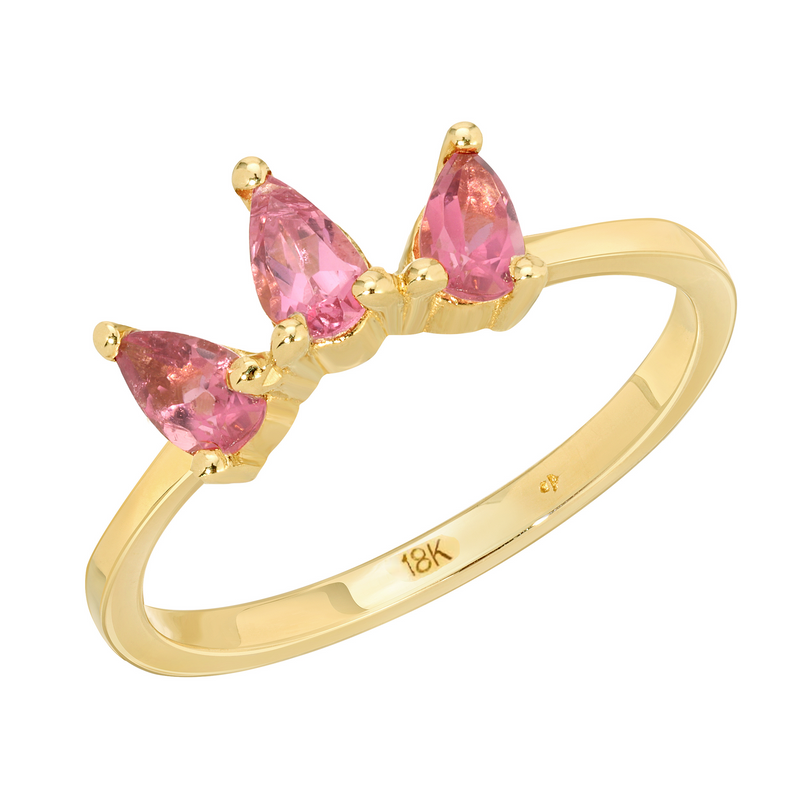 Bague EVE STONES Couronne Saphirs Roses 14k