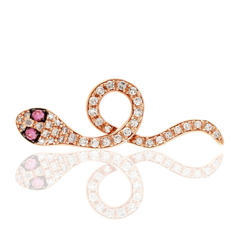 14k Rose Gold Snake Cuff Earring-Eve Stones