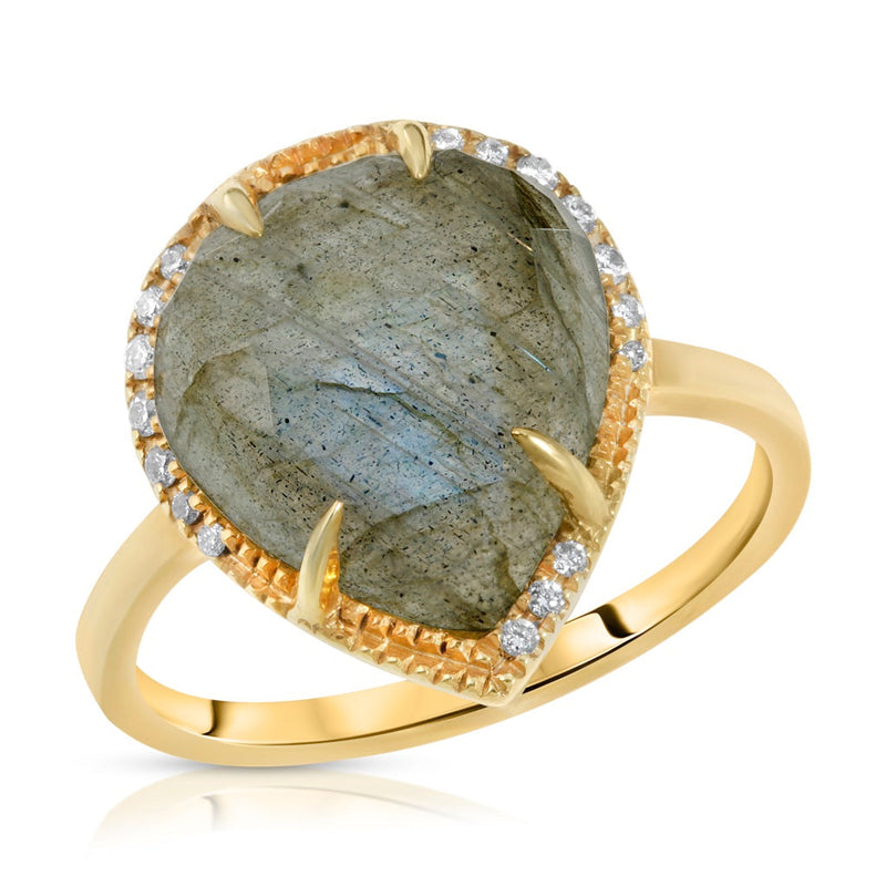 18K HEART RING WITH LABRADORITE & DIAMONDS-Eve Stones