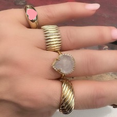 Hailey 14k Gold Heart Ring