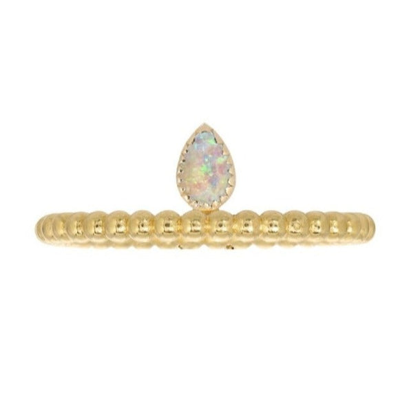 14k Ivy Opal Beaded ring