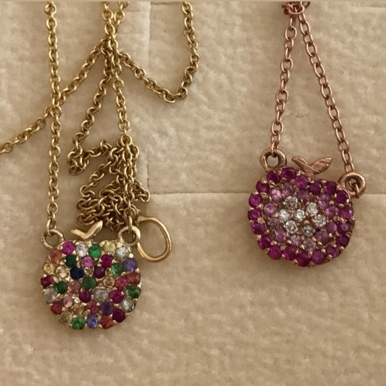 14K Nyc Pink Sapphires Necklace