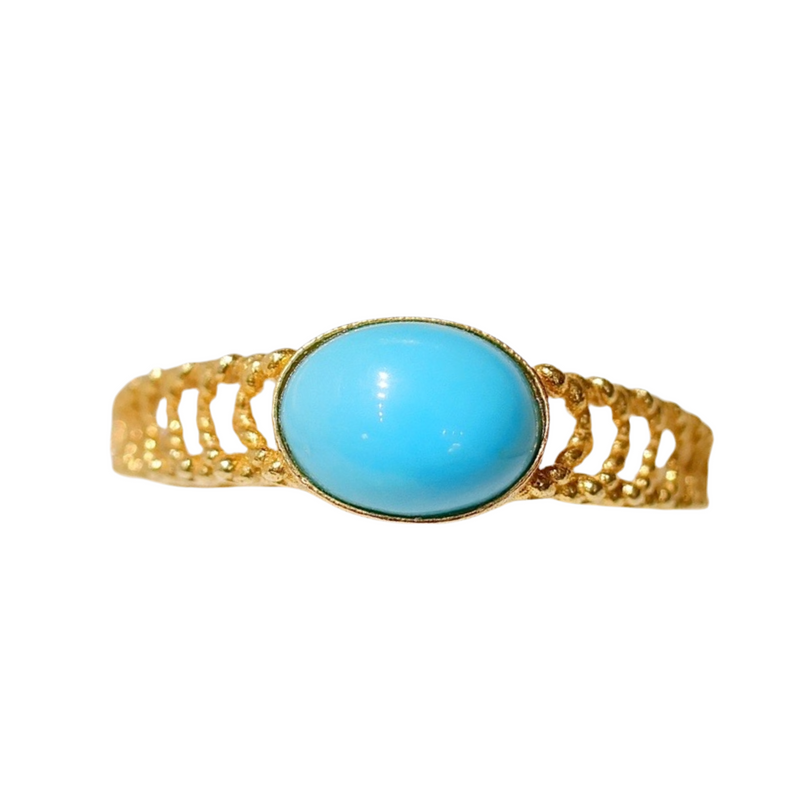 Cabochon Turquoise 18k Ring