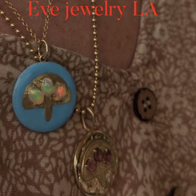 Opals Turquoise Enamel Medallion