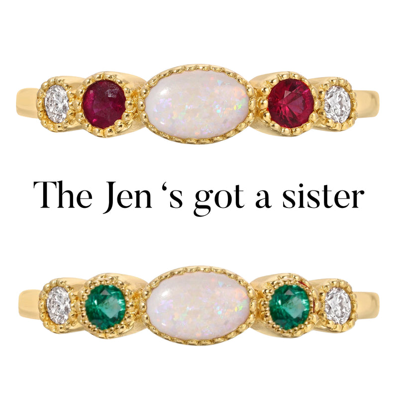 Zera 18k Opal Sapphires Ring