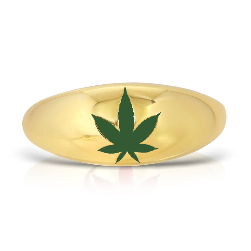 Aria 14k Gold Leaf Ring