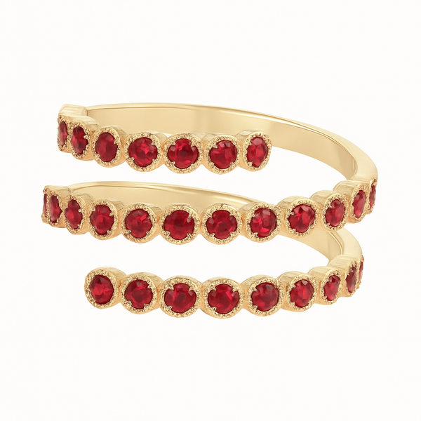 Rubies Coil Ring