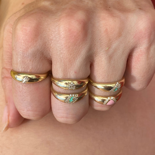 Leonne 14k Gold Diamond Band Ring