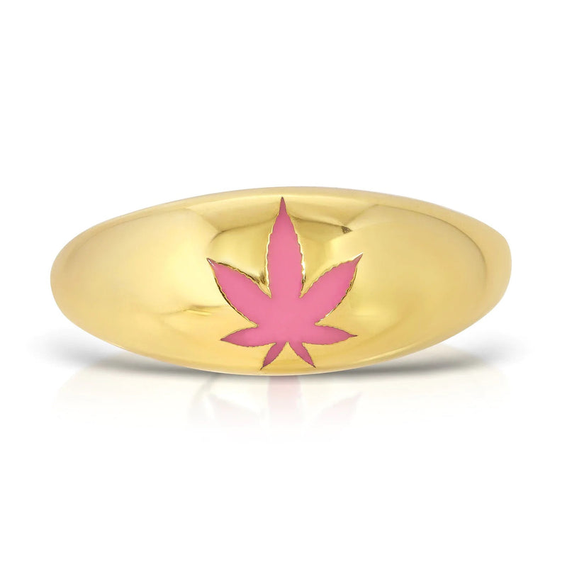 Tangerine 14k Gold Leaf Ring