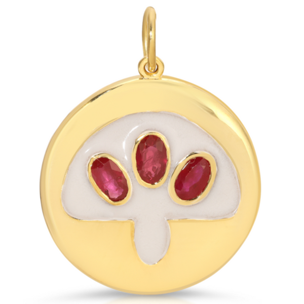 Air Ruby 14K Mushroom Medallion