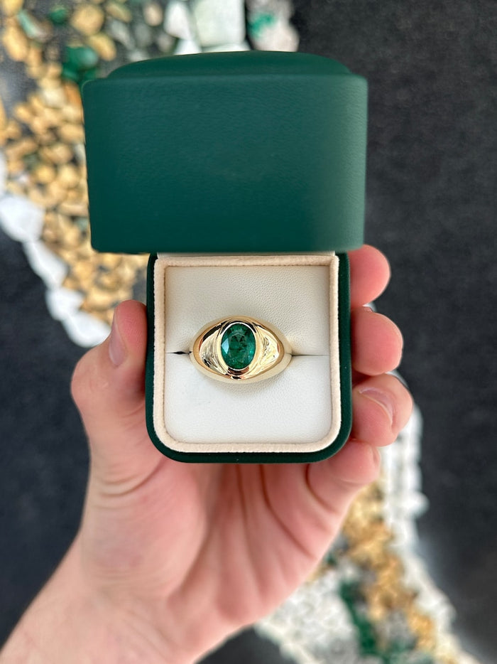 Mila 14k Emerald Dome Ring