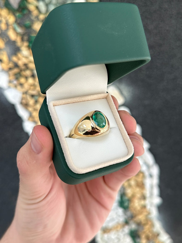 Mila 14k Emerald Dome Ring