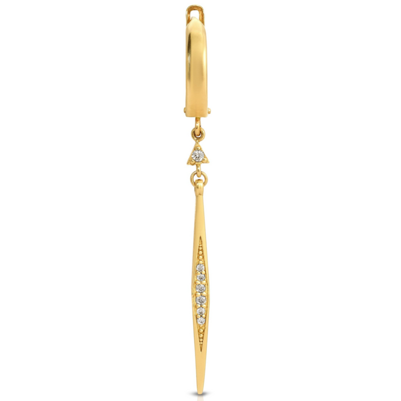 Venus 14K Single Diamonds Lozenges Dangling Earrings