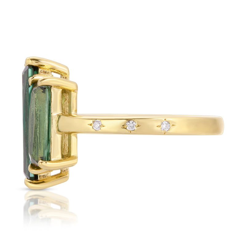 Eve 14k Tri-Rectangle Tourmalines Ring