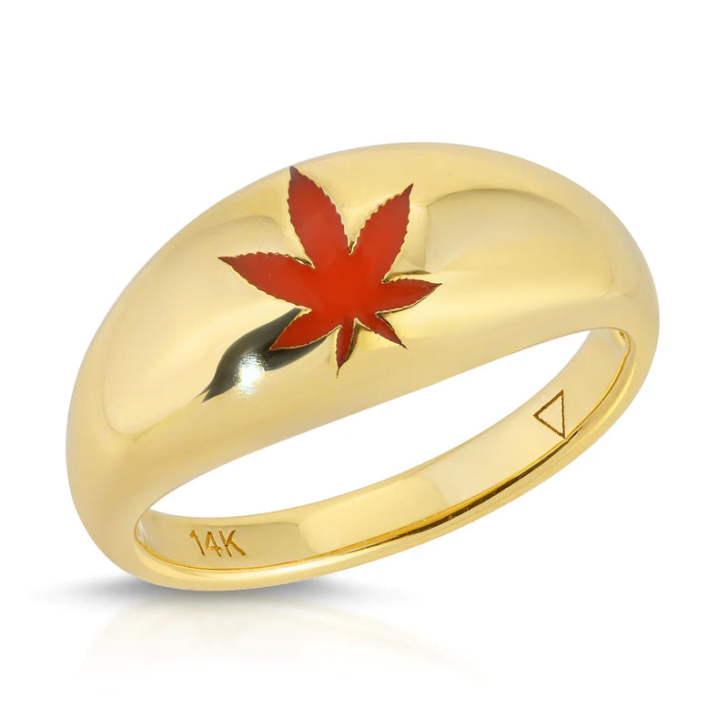 Poppy 14k Gold Leaf Ring