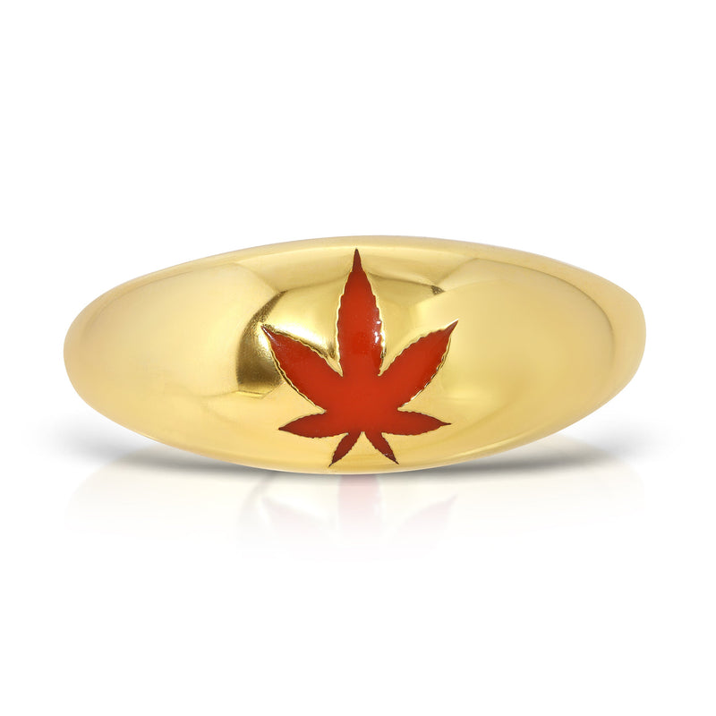 Anneau de bulle de feuille 14k