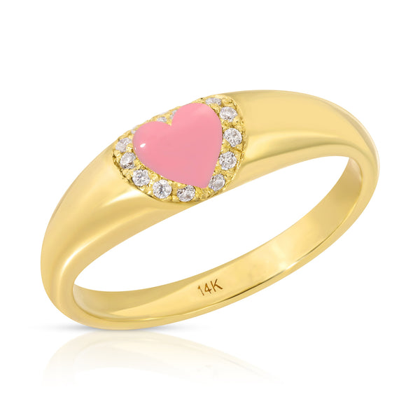 Samantha 14k Pink Heart Ring