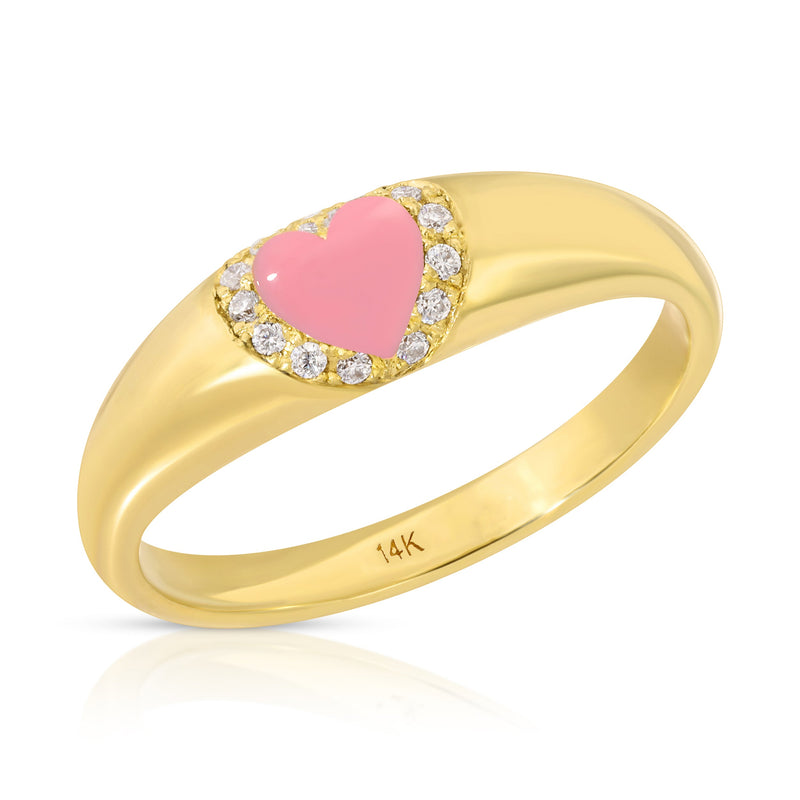 Samantha 14k Pink Heart Ring