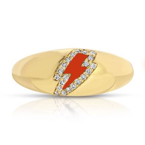 Roxy 14k Bolt Lightning Ring