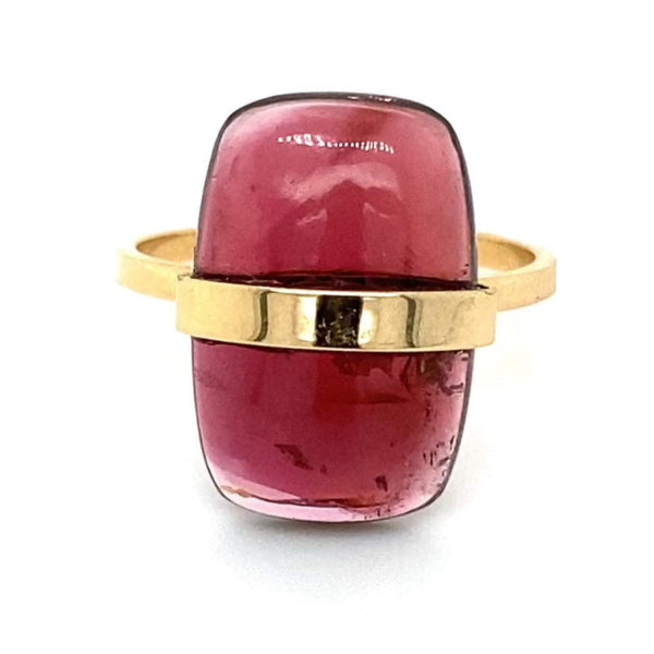 Pink Tourmaline 14k Bezel Wrapped Ring