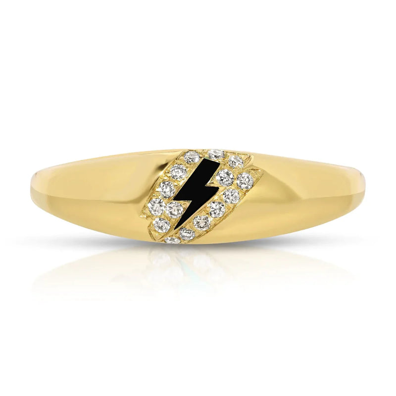 Tonie 14k small Lightning Bolt Ring