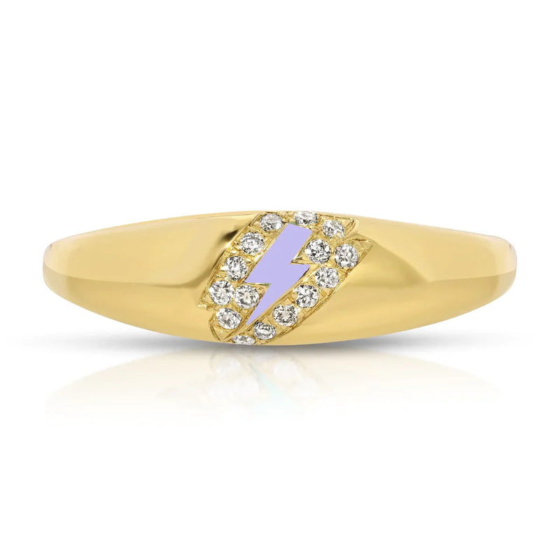 Tonie 14k small Lightning Bolt Ring