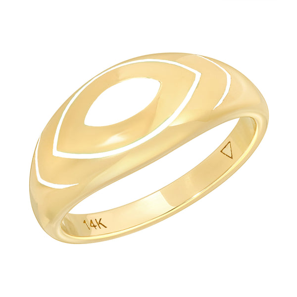 Bague bulle oeil 14k