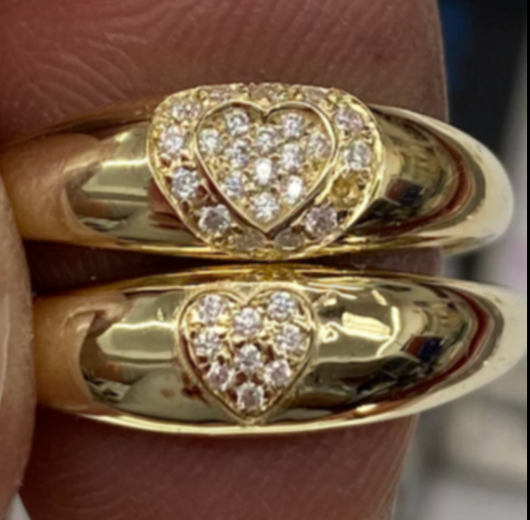 Yael 14k Diamonds Heart Ring