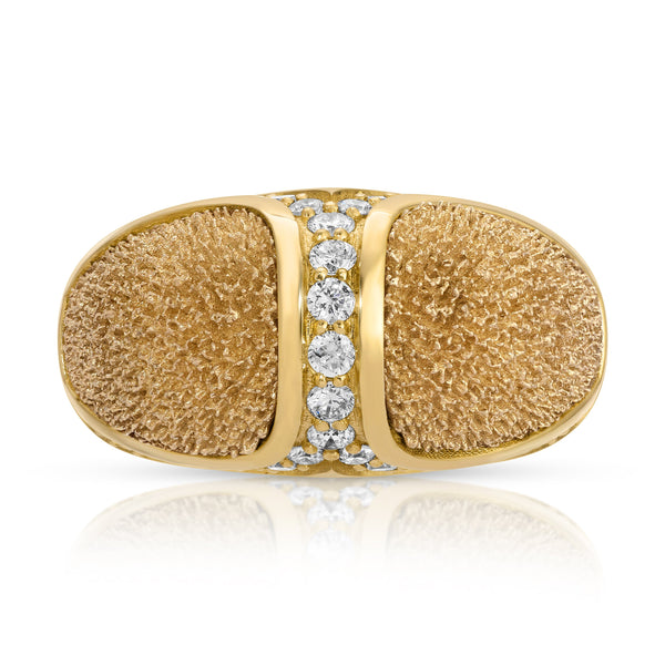 Mila 14k Diamonds Dome Ring