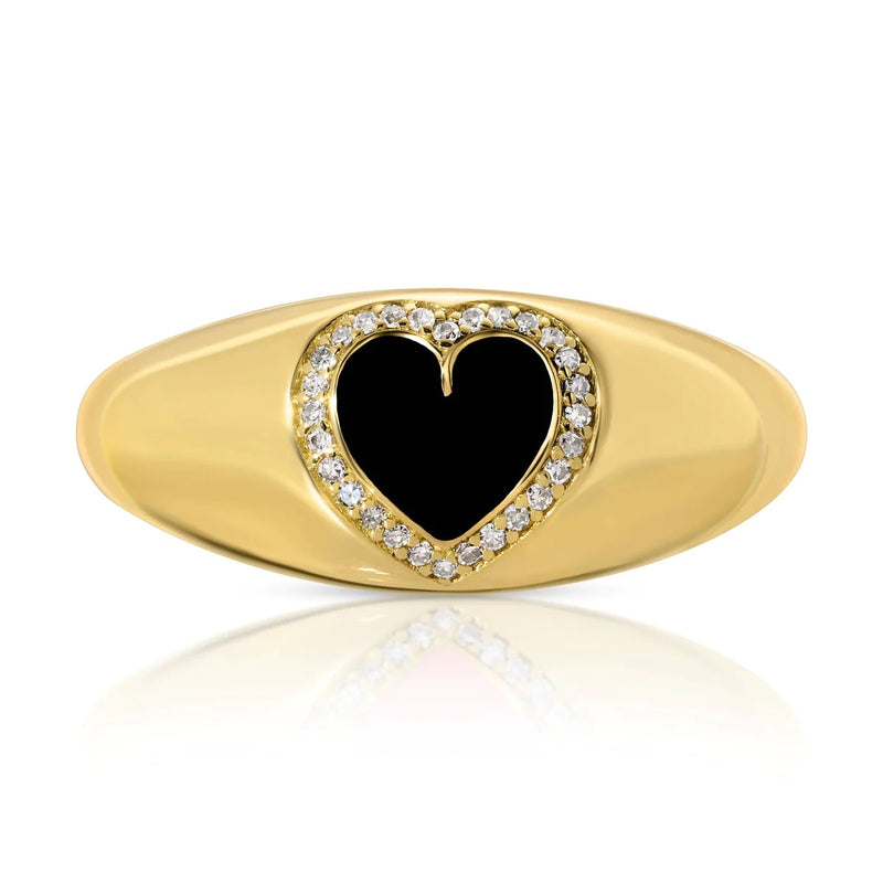 Minou 14k Heart Diamonds Heart Ring
