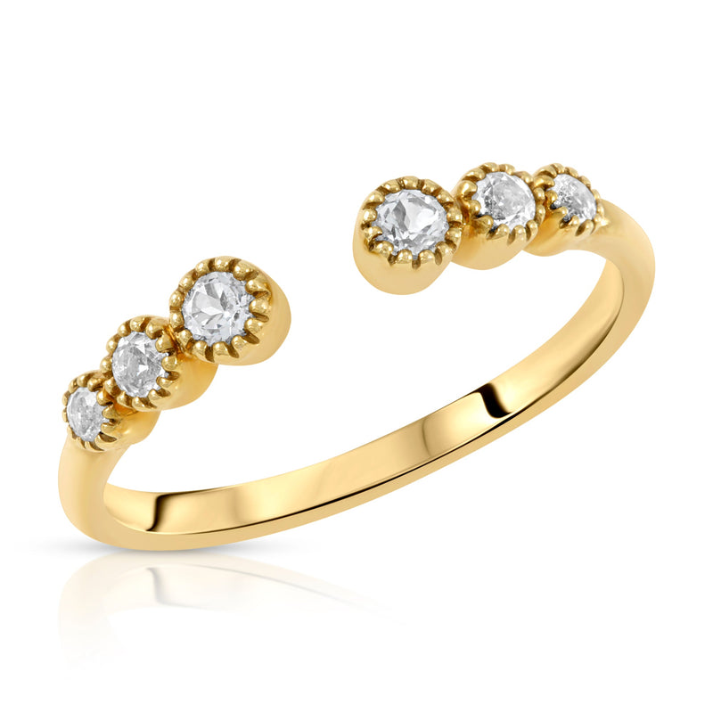 18K VENUS RING WITH DIAMONDS-Eve Stones