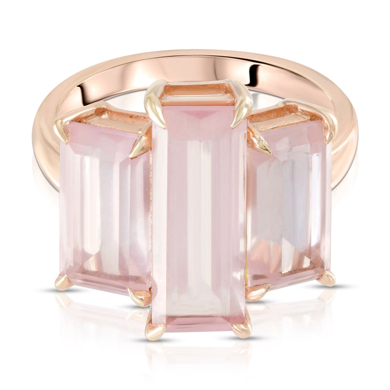 14k Quartz Rose Gold Ring, Eve Stones Jewelry