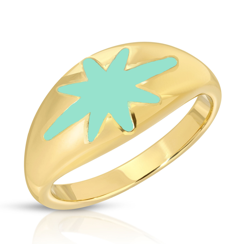 Stardust 14k Gold  Bubble Ring