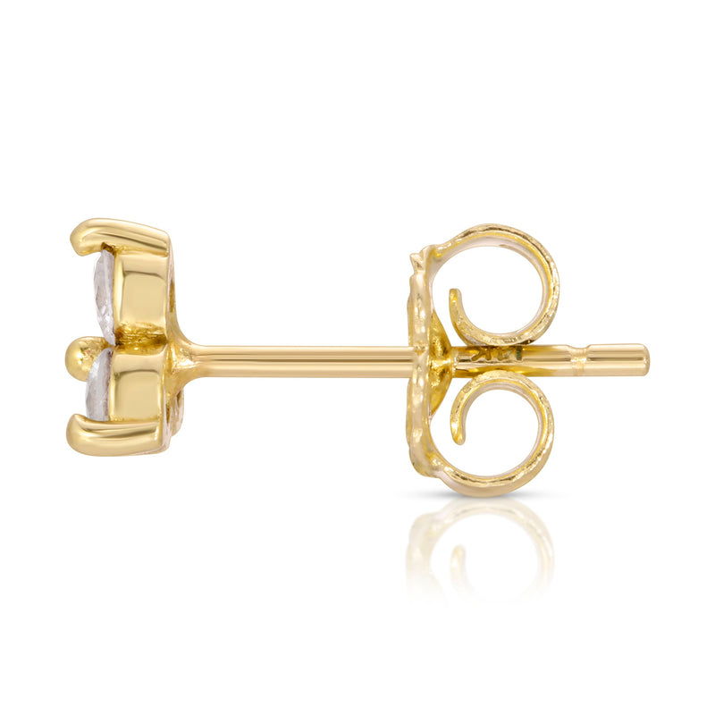 Tamy 14k Yellow Gold Diamonds Trio-studs