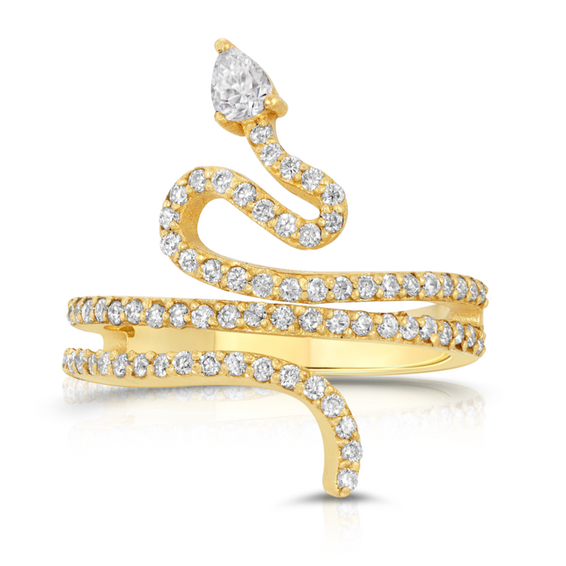 Bague Serpent Diamants 18k