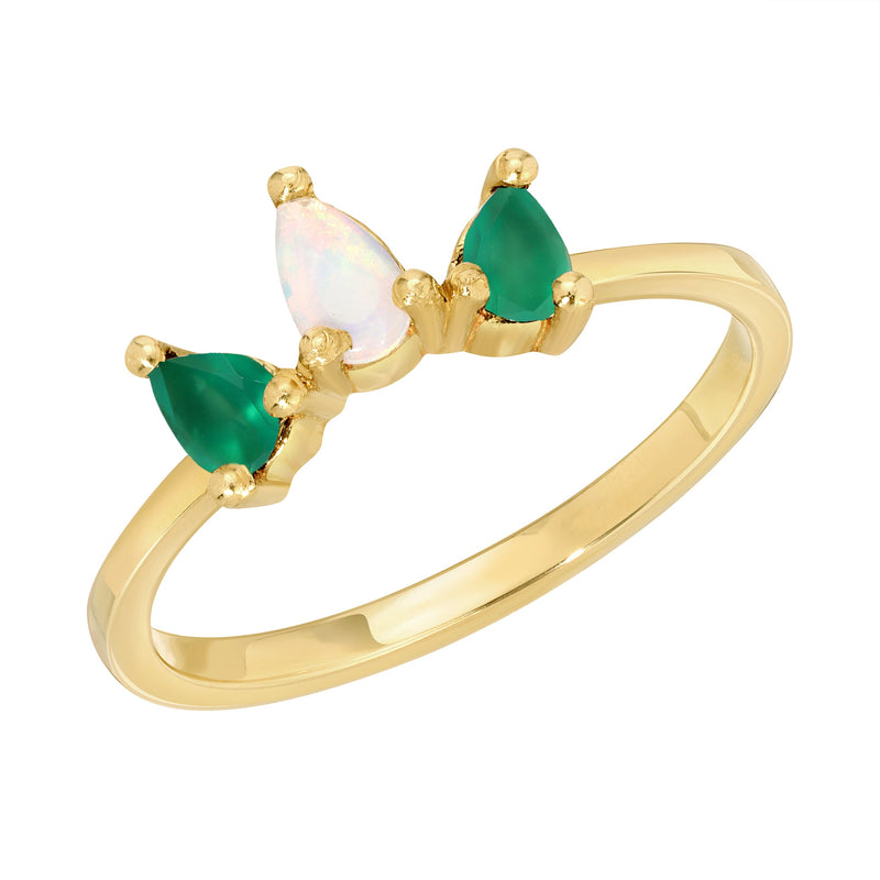 Caro 14k Opals Marquise Ring