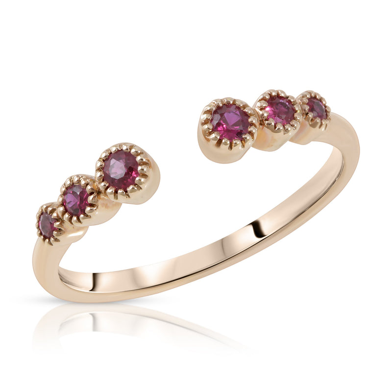 Open Cuff Ring Ruby-Eve Stones