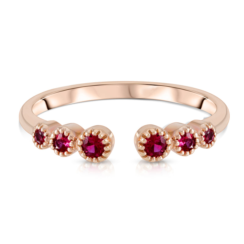Open Cuff Ring Ruby-Eve Stones