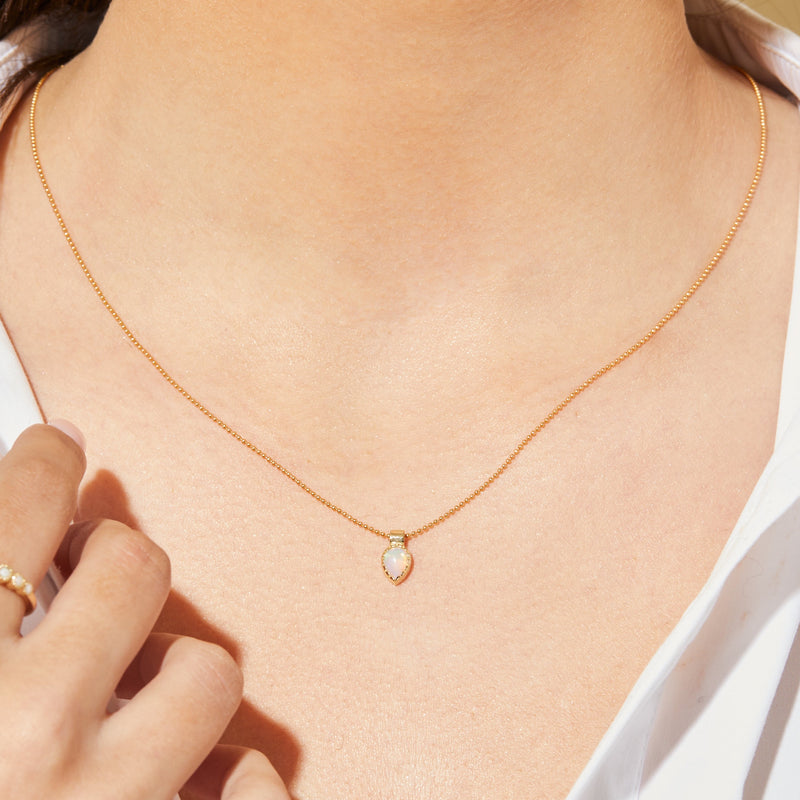 18k Irene Gold Pear Opal necklace