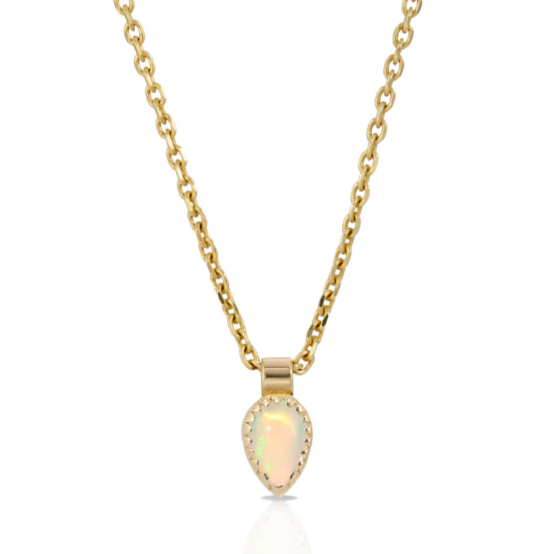 14k Irene Gold Pear Opal necklace
