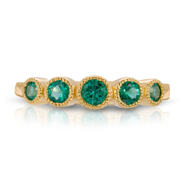 Karla 14k Emeralds Graduated Ring