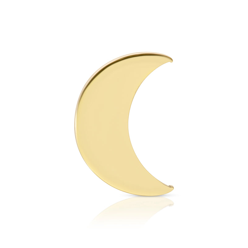 Single 14k Gold Moon Earring