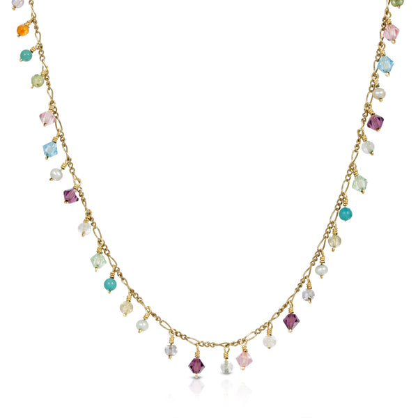 14K MULTI RAINBOW NECKLACE