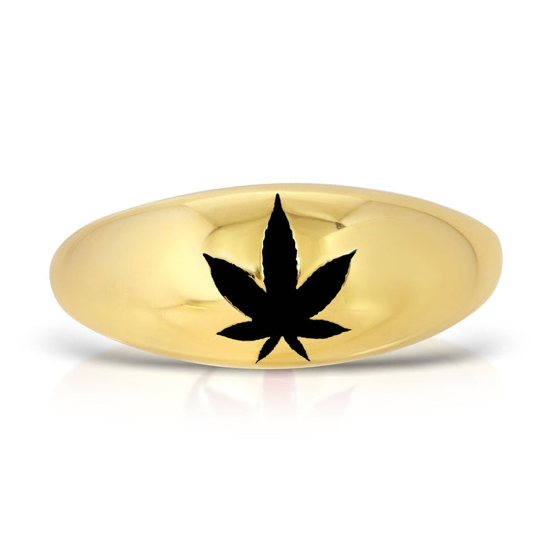 Aria 14k Gold Leaf Ring