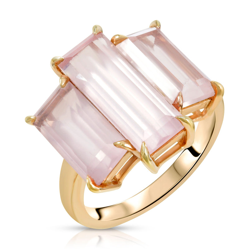 14k Quartz Rose Gold Ring, Eve Stones Jewelry
