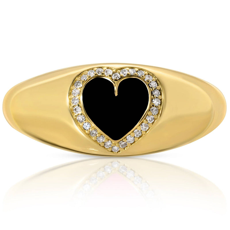 Lisa Diamonds Gold Pink Heart 14k Ring